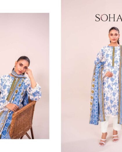 SOHAYE by Diners – Luxury Digital Printed Lawn 3-Piece Collection 2025