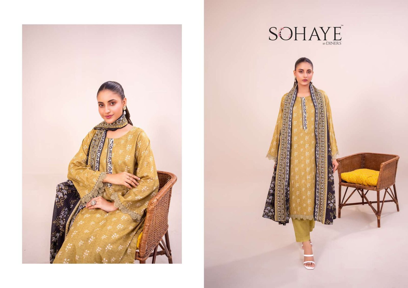 SOHAYE by Diners – Luxury Digital Printed Lawn 3-Piece Collection 2025