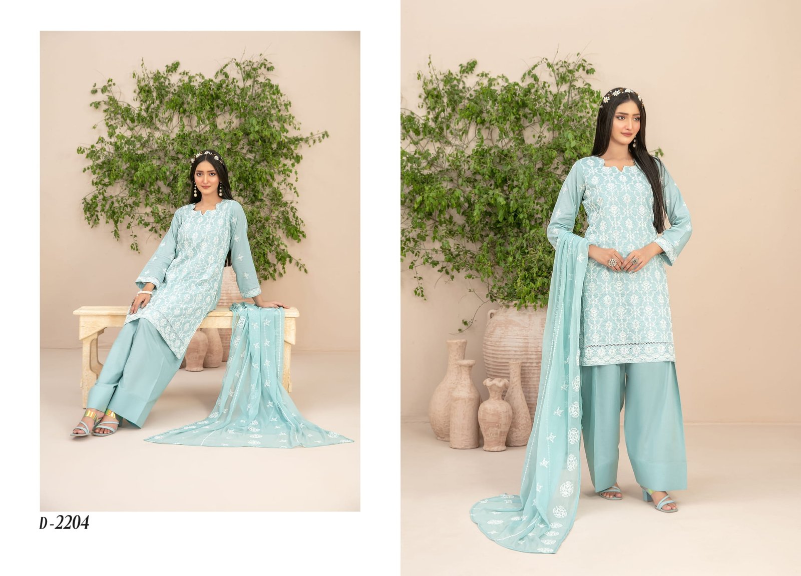 SHEIZA Schiffli Embroidered Lawn 7-Piece Collection | Shahid Tawakkal - Image 3