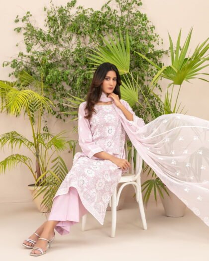 SHEIZA Schiffli Embroidered Lawn 7-Piece Collection | Shahid Tawakkal