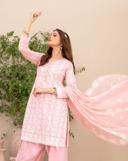 SHEIZA Schiffli Embroidered Lawn 7-Piece Collection | Shahid Tawakkal