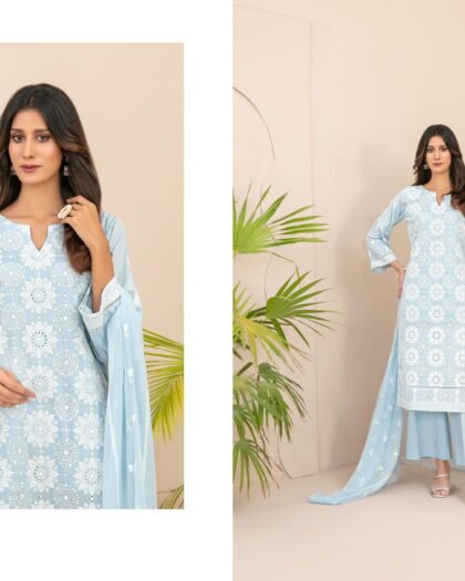 SHEIZA Schiffli Embroidered Lawn 7-Piece Collection | Shahid Tawakkal
