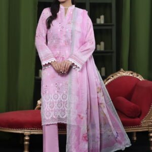 Moosa Jee Eid Collection 2026 – Lawnkari Doriya Schiffli Embroidered Lawn Suit