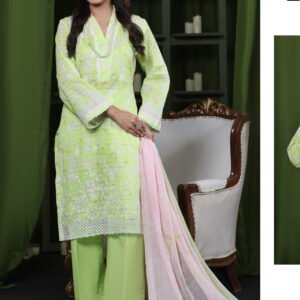Moosa Jee Eid Collection 2026 – Lawnkari Doriya Schiffli Embroidered Lawn Suit