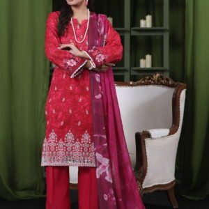 Moosa Jee Eid Collection 2026 – Lawnkari Doriya Schiffli Embroidered Lawn Suit