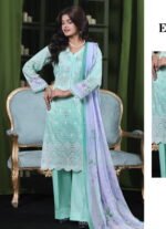 Moosa Jee Eid Collection 2026 – Lawnkari Doriya Schiffli Embroidered Lawn Suit