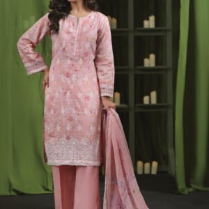 Moosa Jee Eid Collection 2026 – Lawnkari Doriya Schiffli Embroidered Lawn Suit