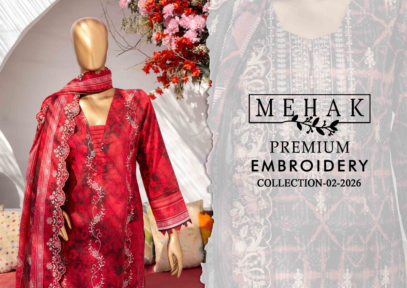 Mehak Chikankari Embroidered Lawn Vol 2-2026