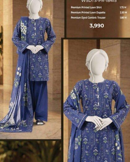 MTJ Digital Printed Lawn 3-Piece Collection | Vol-1 2026