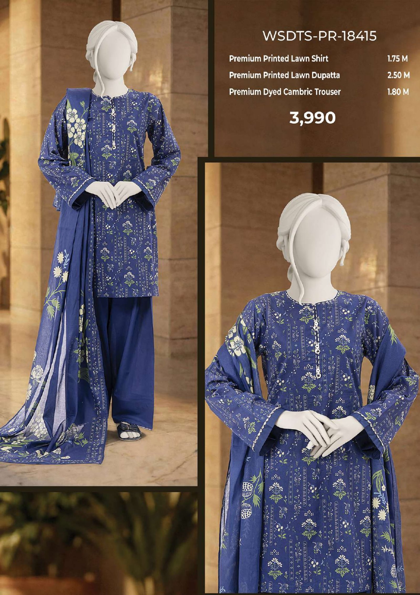 MTJ Digital Printed Lawn 3-Piece Collection | Vol-1 2026