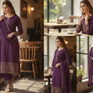 Premium Broshia Banarsi Jacquard Lawn Collection Vol-6 (2026) – 3 Piece Unstitched