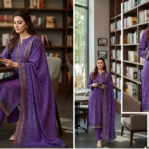 Premium Broshia Banarsi Jacquard Lawn Collection Vol-6 (2026) – 3 Piece Unstitched