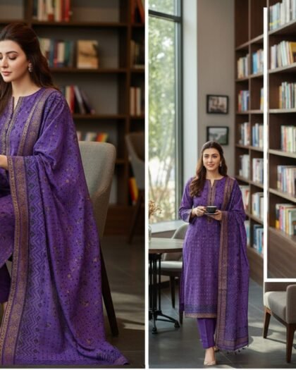 Premium Broshia Banarsi Jacquard Lawn Collection Vol-6 (2026) – 3 Piece Unstitched