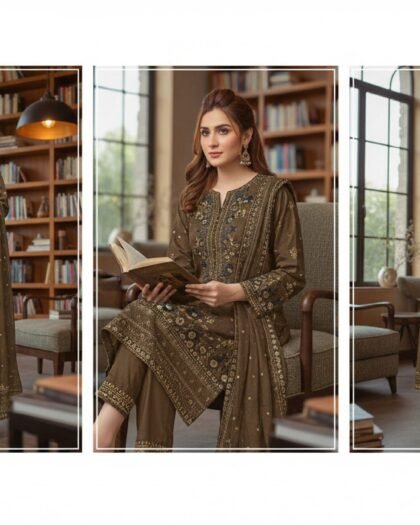 Premium Broshia Banarsi Jacquard Lawn Collection Vol-6 (2026) – 3 Piece Unstitched