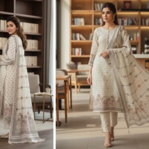Premium Broshia Banarsi Jacquard Lawn Collection Vol-6 (2026) – 3 Piece Unstitched