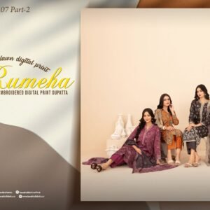 RUMEHA by Shahid Tawakkal – Embroidered Digital Printed ND Lawn Collection 2026 | Unstitched 3-Piece Suit