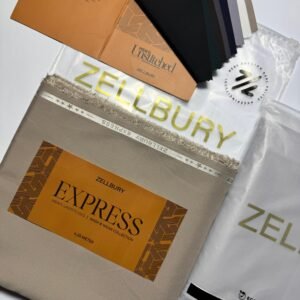Zellbury Express Men’s Wash & Wear Collection 2025 – 100% Original Stock (4.25 Metres)