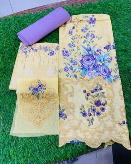 ALZOHAIB & HZ TEXTILES CHICKANKRI Embroidered 2-Piece Lawn