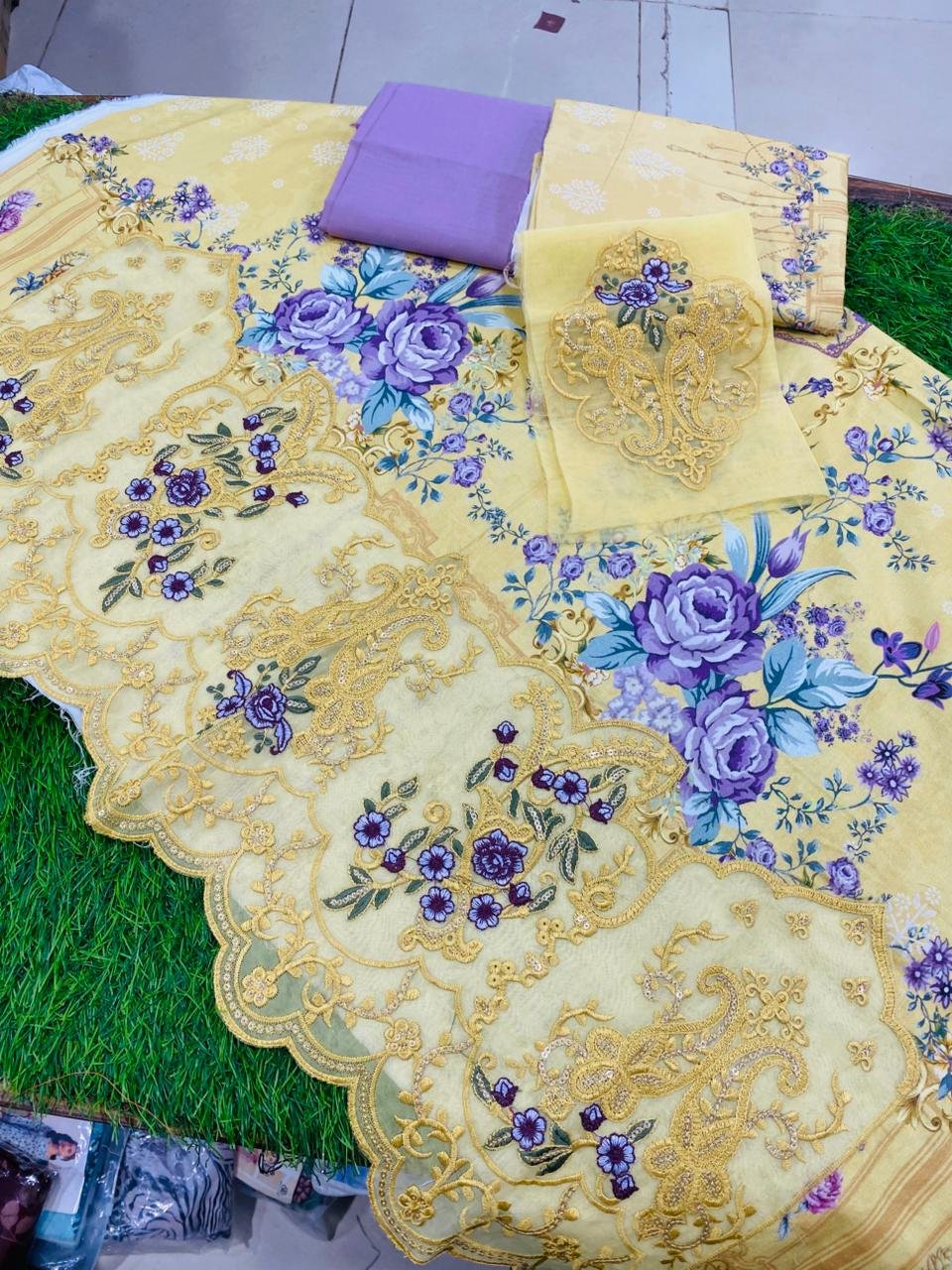 Mix Brand ALZOHAIB & HZ TEXTILES CHICKANKRI Embroidered - Image 2