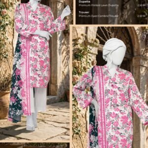 MTJ – Spring Summer Digital Printed Lawn Collection 100% Original | Complete 8-Meter Suit