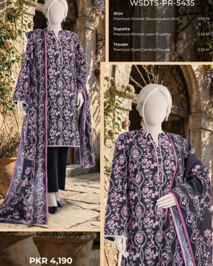 MTJ – Spring Summer Digital Printed Lawn Collection 100% Original | Complete 8-Meter Suit