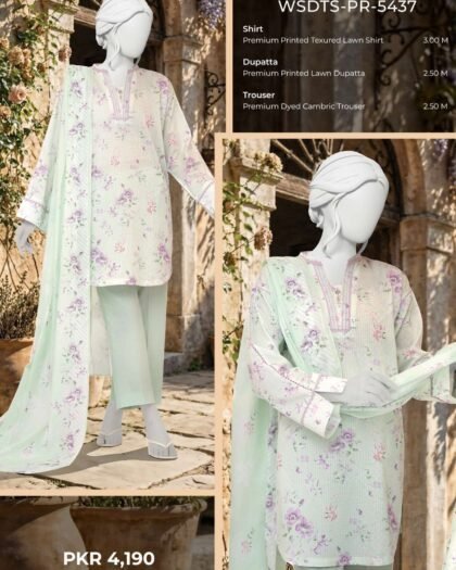 MTJ – Spring Summer Digital Printed Lawn Collection 100% Original | Complete 8-Meter Suit