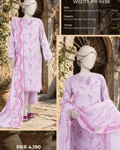 MTJ – Spring Summer Digital Printed Lawn Collection 100% Original | Complete 8-Meter Suit