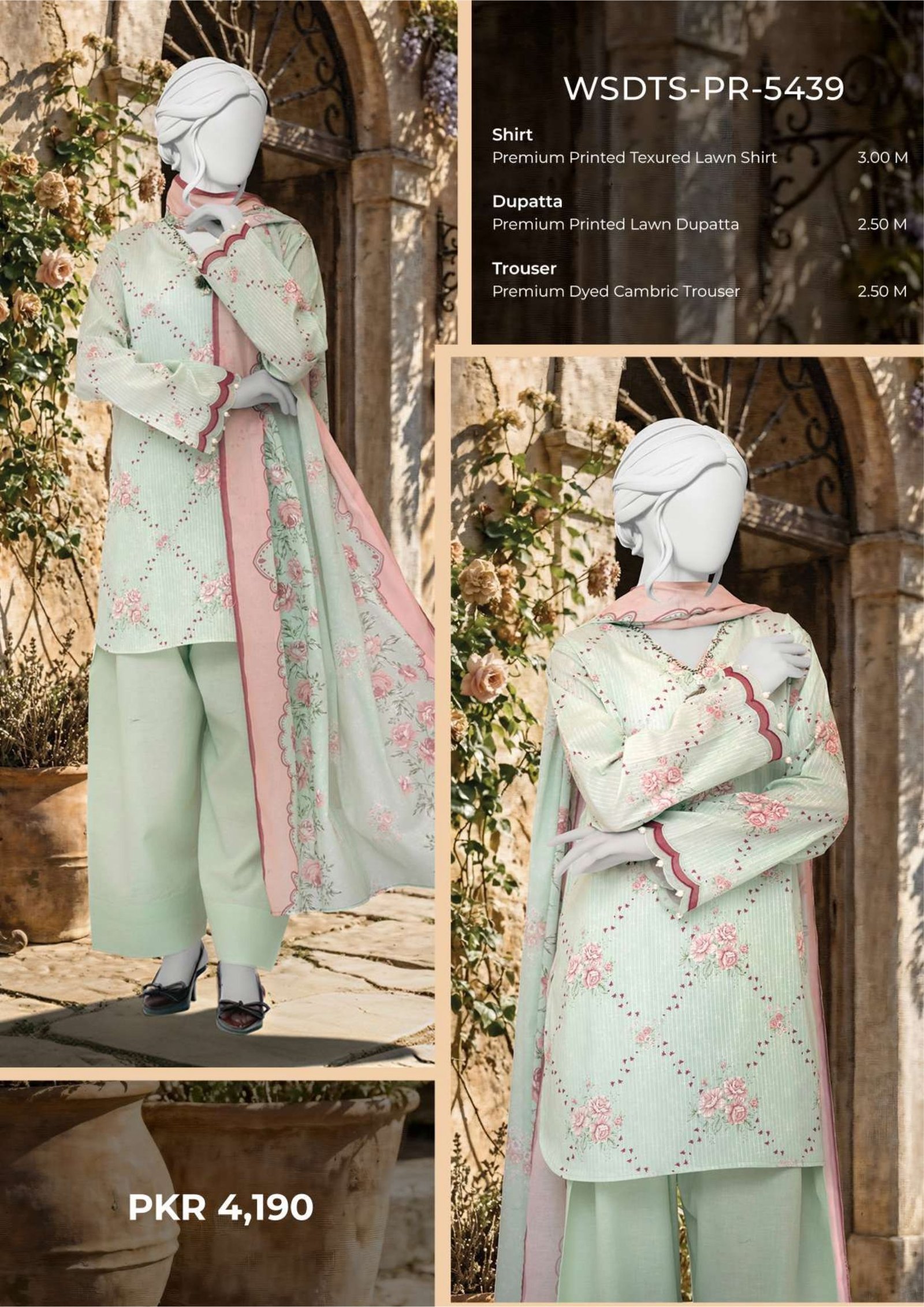 MTJ – Spring Summer Digital Printed Lawn Collection 100% Original | Complete 8-Meter Suit
