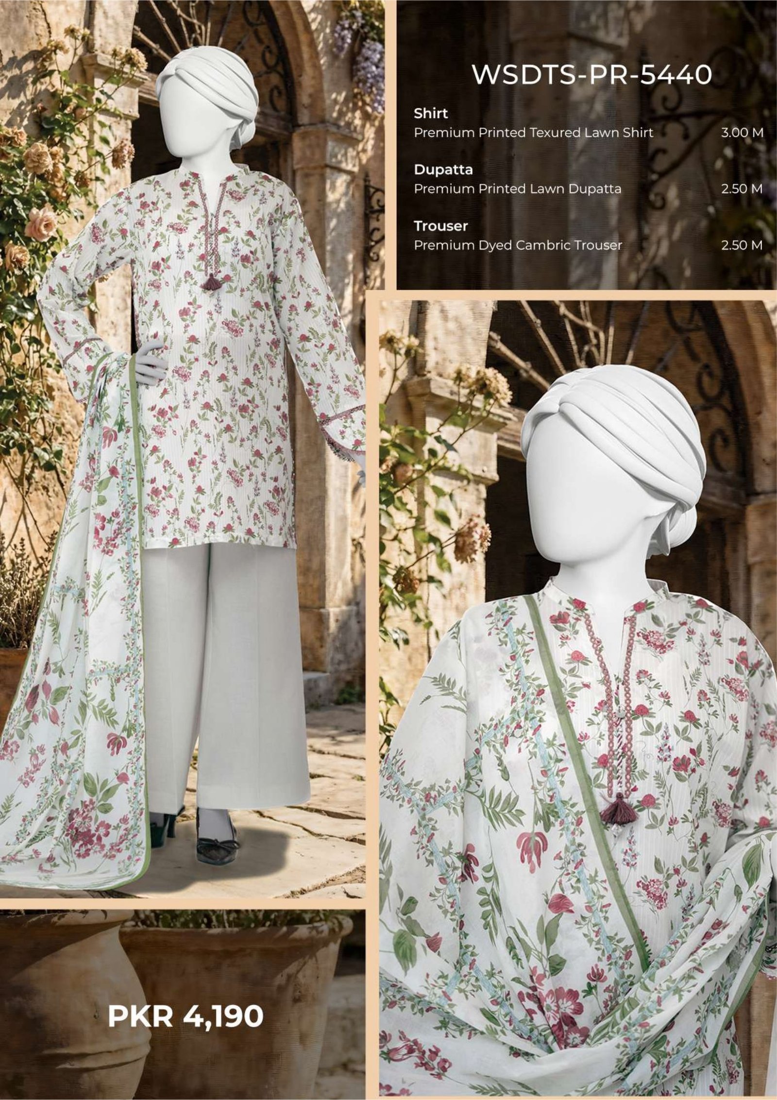 MTJ – Spring Summer Digital Printed Lawn Collection 100% Original | Complete 8-Meter Suit