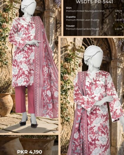 MTJ – Spring Summer Digital Printed Lawn Collection 100% Original | Complete 8-Meter Suit