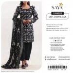 SAYA-BLOOMING PETALS | Digital Printed Lawn 3-Piece