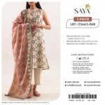 SAYA-BLOOMING PETALS | Digital Printed Lawn 3-Piece