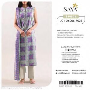 SAYA-BLOOMING PETALS | Digital Printed Lawn 3-Piece