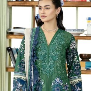 ALZOHAIB Printkari Embroidered & Appliqué Lawn