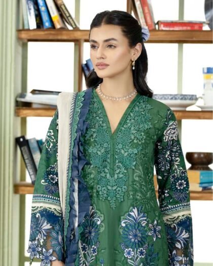 ALZOHAIB Printkari Embroidered & Appliqué Lawn