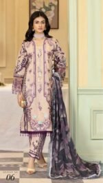 ALZOHAIB Printkari Embroidered & Appliqué Lawn