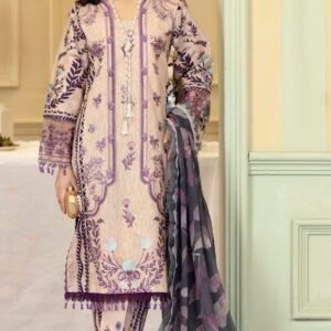 ALZOHAIB Printkari Embroidered & Appliqué Lawn