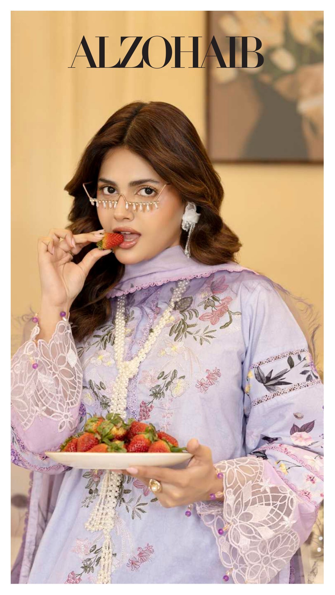 ALZOHAIB Printkari Embroidered & Appliqué Lawn - Image 3