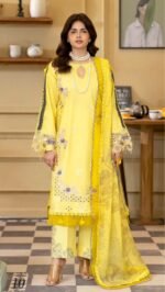 ALZOHAIB Printkari Embroidered & Appliqué Lawn