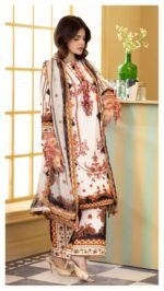 ALZOHAIB Printkari Embroidered & Appliqué Lawn