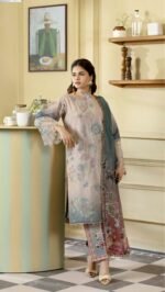 ALZOHAIB Printkari Embroidered & Appliqué Lawn