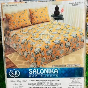 Salonika King Size 3-Piece Premium Bed Sheet Set – Soft, Durable & Stylish