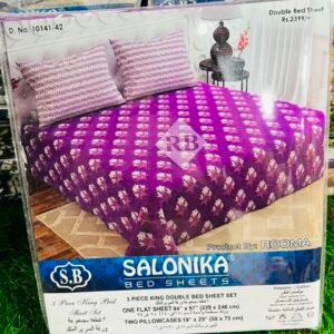 Salonika King Size 3-Piece Premium Bed Sheet Set – Soft, Durable & Stylish