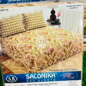 Salonika King Size 3-Piece Premium Bed Sheet Set – Soft, Durable & Stylish