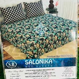 Salonika King Size 3-Piece Premium Bed Sheet Set – Soft, Durable & Stylish