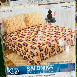 Salonika King Size 3-Piece Premium Bed Sheet Set – Soft, Durable & Stylish