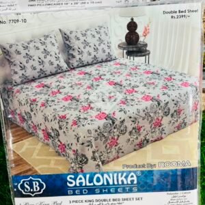 Salonika King Size 3-Piece Premium Bed Sheet Set – Soft, Durable & Stylish
