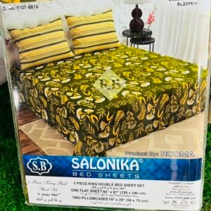 Salonika King Size 3-Piece Premium Bed Sheet Set – Soft, Durable & Stylish