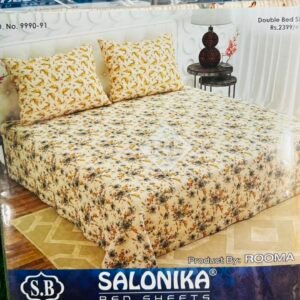 Salonika King Size 3-Piece Premium Bed Sheet Set – Soft, Durable & Stylish