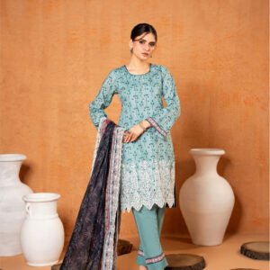 ZESH Premium Embroidered Eid Exclusive Lawn 3-Piece 2026 – Design 01